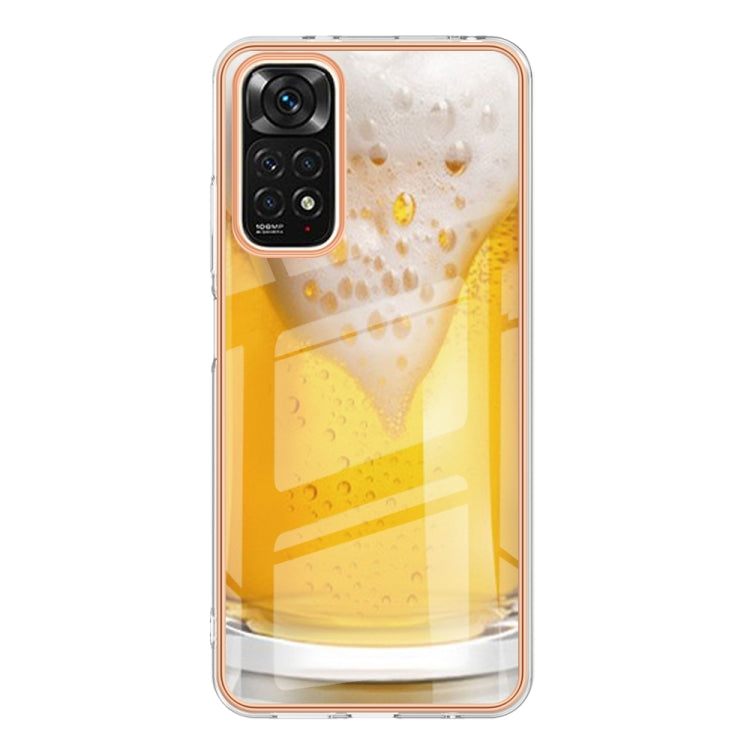 For Xiaomi Redmi Note 11s / Note 11 4G Electroplating Marble Dual-side IMD Phone Case(Draft Beer) - Xiaomi Cases by buy2fix | Online Shopping UK | buy2fix