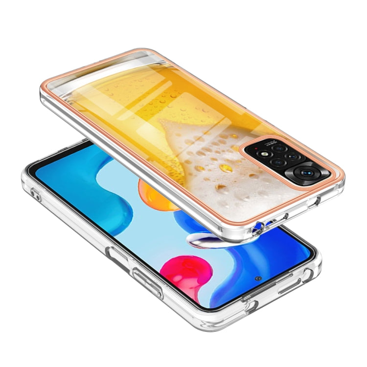 For Xiaomi Redmi Note 11s / Note 11 4G Electroplating Marble Dual-side IMD Phone Case(Draft Beer) - Xiaomi Cases by buy2fix | Online Shopping UK | buy2fix