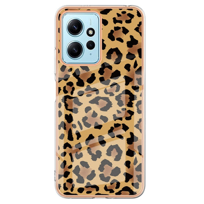 For Xiaomi Redmi Note 12 4G Electroplating Marble Dual-side IMD Phone Case(Leopard Print) - Xiaomi Cases by buy2fix | Online Shopping UK | buy2fix