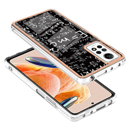 For Xiaomi Redmi Note 12 Pro 4G Global Electroplating Marble Dual-side IMD Phone Case(Equation) - Xiaomi Cases by buy2fix | Online Shopping UK | buy2fix