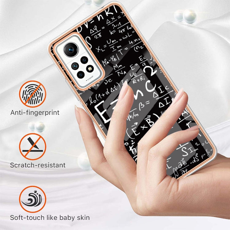 For Xiaomi Redmi Note 12 Pro 4G Global Electroplating Marble Dual-side IMD Phone Case(Equation) - Xiaomi Cases by buy2fix | Online Shopping UK | buy2fix