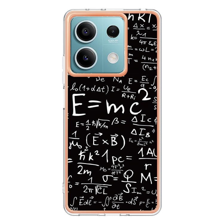 For Xiaomi Redmi Note 13 5G Electroplating Marble Dual-side IMD Phone Case(Equation) - Note 13 Cases by buy2fix | Online Shopping UK | buy2fix