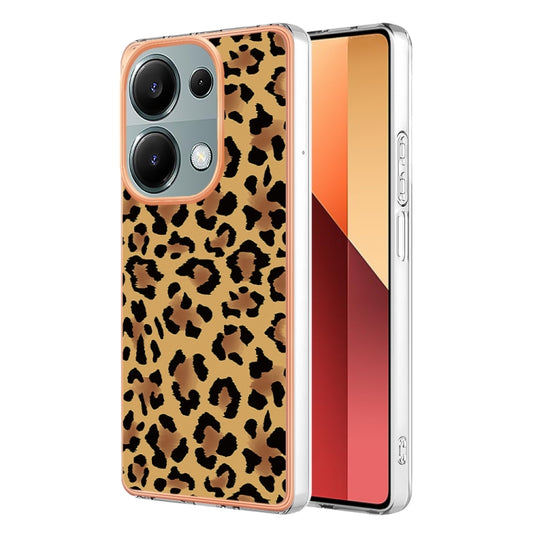 For Xiaomi Redmi Note 13 Pro 4G/Poco M6 Pro 4G Electroplating Marble Dual-side IMD Phone Case(Leopard Print) - Note 13 Pro Cases by buy2fix | Online Shopping UK | buy2fix
