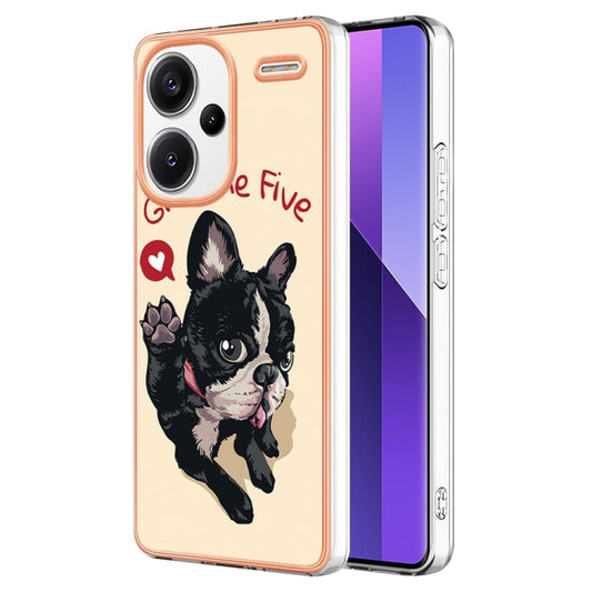 For Xiaomi Redmi Note 13 Pro+ 5G Electroplating Marble Dual-side IMD Phone Case(Lucky Dog) - Note 13 Pro+ Cases by buy2fix | Online Shopping UK | buy2fix