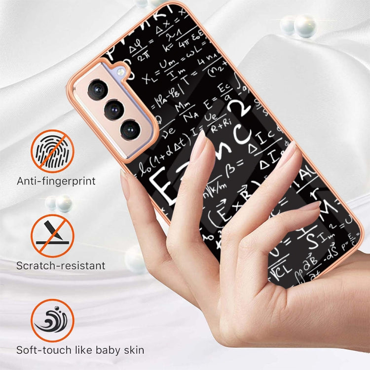 For Samsung Galaxy S21+ 5G Electroplating Marble Dual-side IMD Phone Case(Equation) - Galaxy S21+ 5G Cases by buy2fix | Online Shopping UK | buy2fix