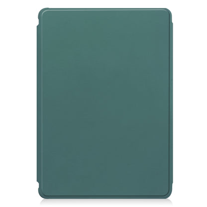 For Samsung Galaxy Tab S9+ 360 Rotation Transparent Smart Leather Case(Dark Green) - Galaxy Tab S9+ Cases by buy2fix | Online Shopping UK | buy2fix