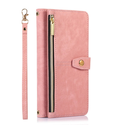 For Google Pixel 7a Dream 9-Card Wallet Zipper Bag Leather Phone Case(Pink) - Google Cases by buy2fix | Online Shopping UK | buy2fix