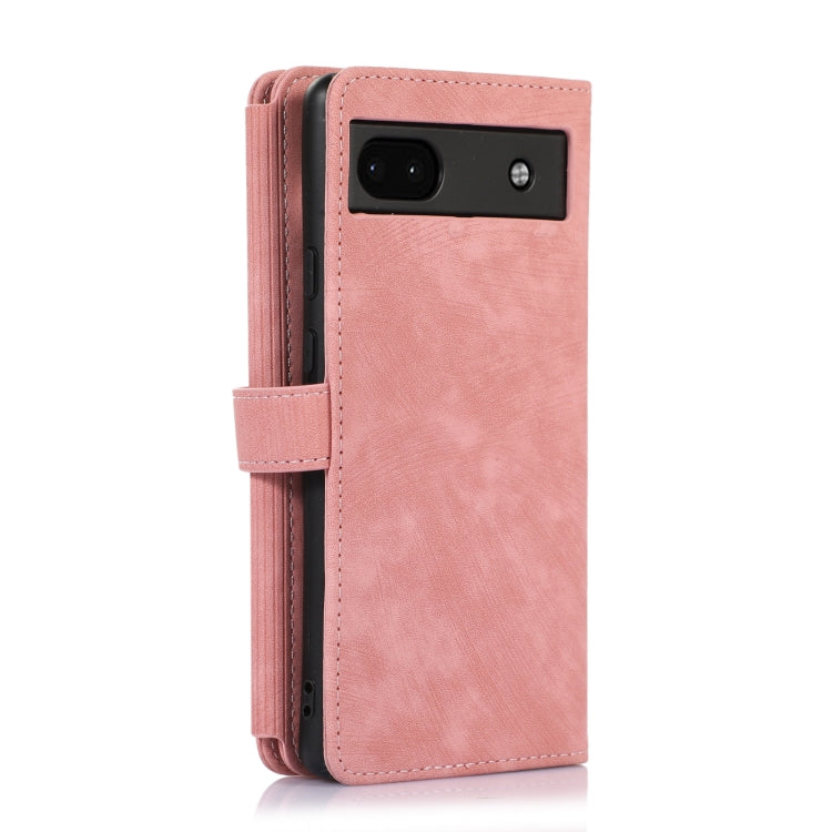 For Google Pixel 6a Dream 9-Card Wallet Zipper Bag Leather Phone Case(Pink) - Google Cases by buy2fix | Online Shopping UK | buy2fix