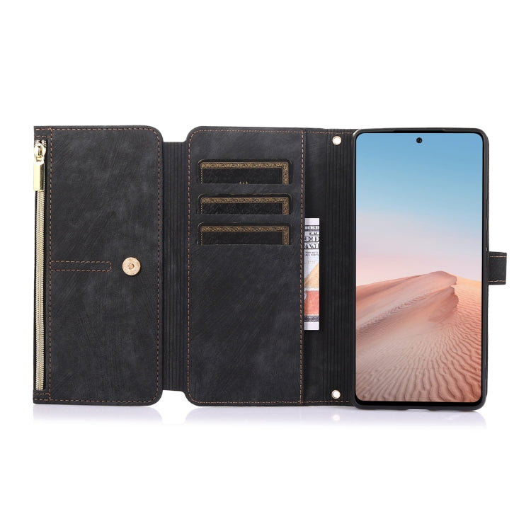 For Google Pixel 6 Dream 9-Card Wallet Zipper Bag Leather Phone Case(Black) - Google Cases by buy2fix | Online Shopping UK | buy2fix