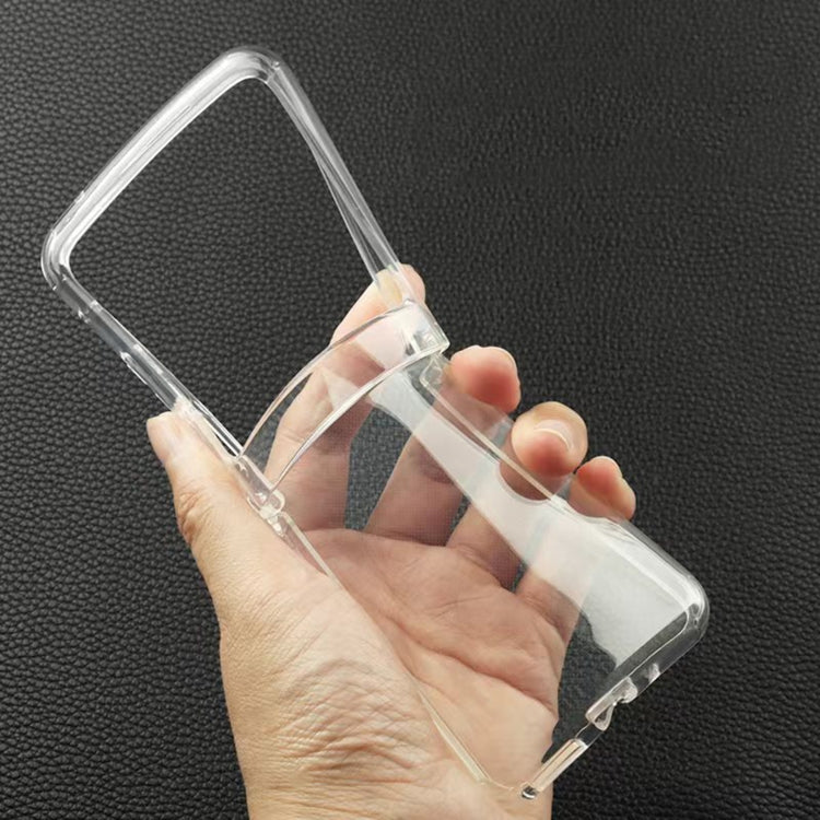 For Motorola Razr 40 Ultra Transparent TPU Hinge Shockproof Protective Phone Case - Motorola Cases by buy2fix | Online Shopping UK | buy2fix