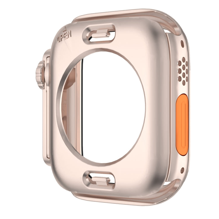 For Apple Watch Series 9 / 8 / 7 41mm Change to Ultra 49mm Waterproof All-Inclusive Film Hybrid PC Watch Case(Rose Gold) - Watch Cases by buy2fix | Online Shopping UK | buy2fix