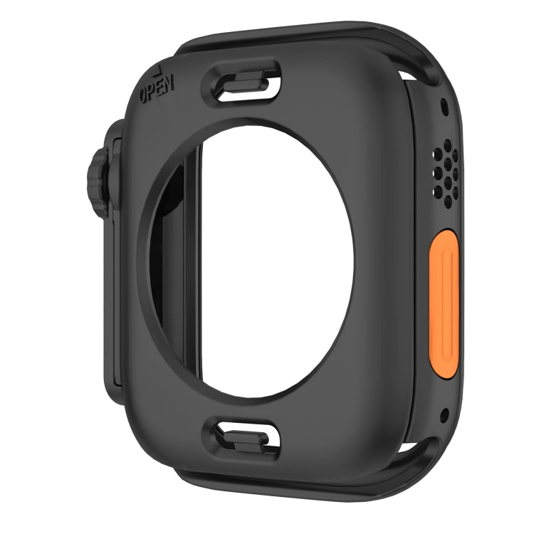 For Apple Watch Series 6 / 5 / 4 / SE 44mm Change to Ultra 49mm Waterproof All-Inclusive Film Hybrid PC Watch Case(Black) - Watch Cases by buy2fix | Online Shopping UK | buy2fix