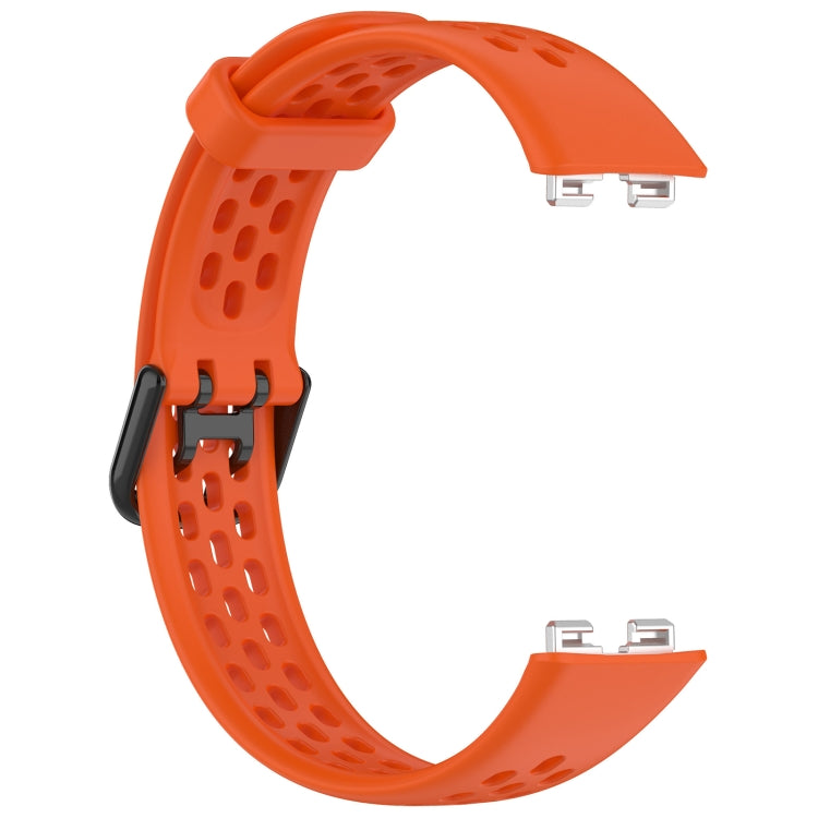 For Huawei Band 8 Solid Color Breathable Silicone Watch Band(Orange) - Watch Bands by buy2fix | Online Shopping UK | buy2fix