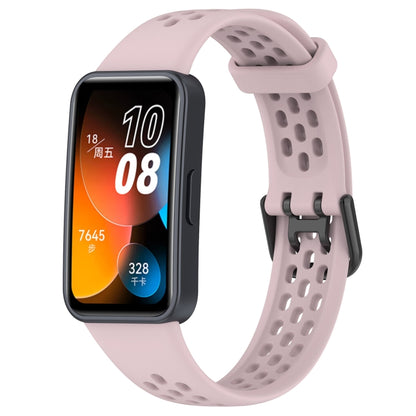 For Huawei Band 8 Solid Color Breathable Silicone Watch Band(Pink) - Watch Bands by buy2fix | Online Shopping UK | buy2fix