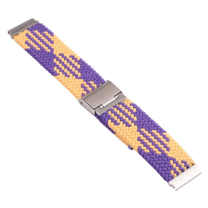 For Samsung Galaxy Watch 6 / 6 Classic Nylon Braided Metal Buckle Watch Band(Z Purple Orange) - Watch Bands by buy2fix | Online Shopping UK | buy2fix