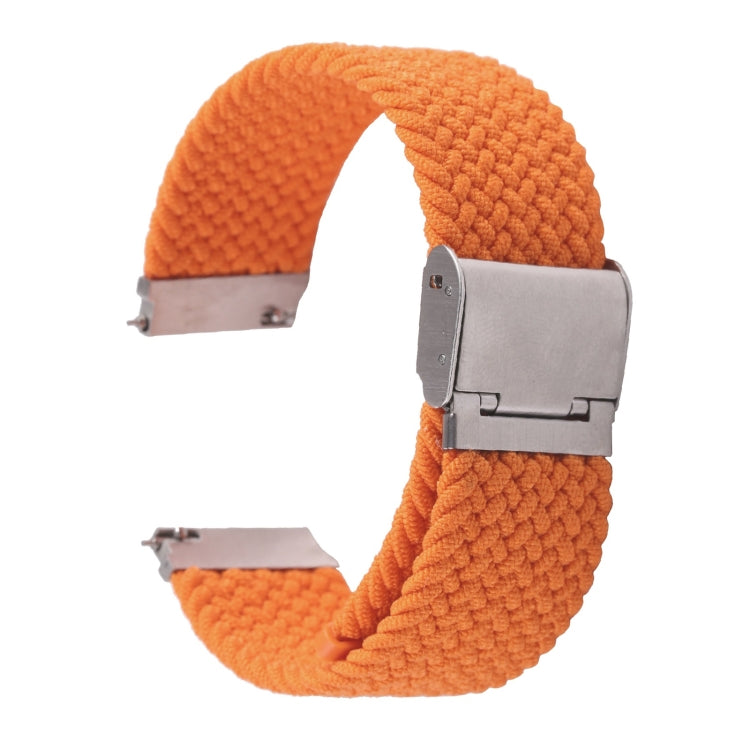 For Samsung Galaxy Watch 6 / 6 Classic Nylon Braided Metal Buckle Watch Band(Orange) - Watch Bands by buy2fix | Online Shopping UK | buy2fix