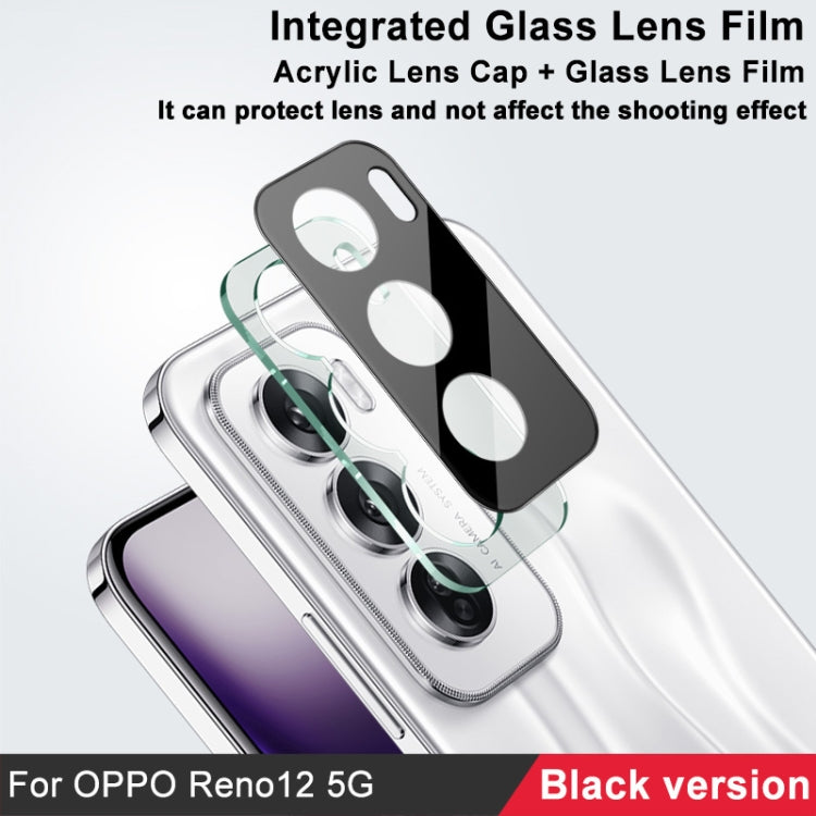 For OPPO Reno12 5G Global imak High Definition Integrated Glass Lens Film Black Version - For OPPO by imak | Online Shopping UK | buy2fix