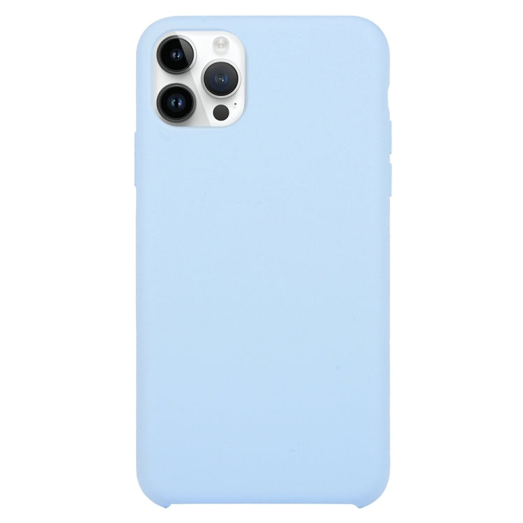 For iPhone 16 Pro Solid Silicone Phone Case(Light Blue) - iPhone 16 Pro Cases by buy2fix | Online Shopping UK | buy2fix