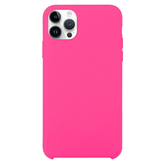 For iPhone 16 Pro Solid Silicone Phone Case(Rose Red) - iPhone 16 Pro Cases by buy2fix | Online Shopping UK | buy2fix