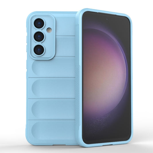 For Samsung Galaxy S23 FE 5G Magic Shield TPU + Flannel Phone Case(Light Blue) - Galaxy S23 FE 5G Cases by buy2fix | Online Shopping UK | buy2fix