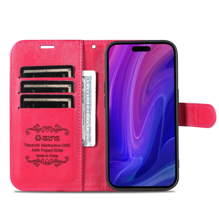 For iPhone 16 Pro AZNS Sheepskin Texture Flip Leather Phone Case(Red) - iPhone 16 Pro Cases by AZNS | Online Shopping UK | buy2fix