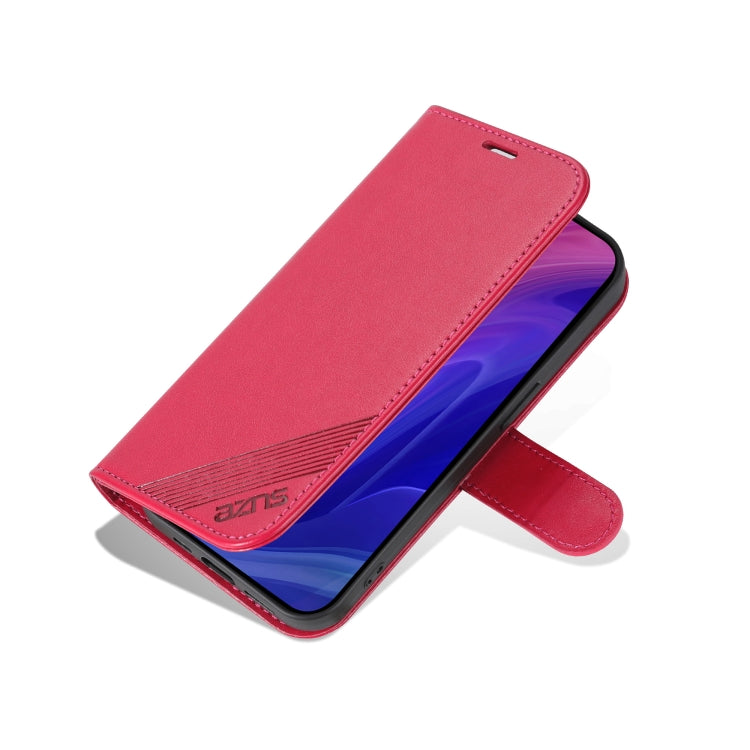 For iPhone 16 Pro AZNS Sheepskin Texture Flip Leather Phone Case(Red) - iPhone 16 Pro Cases by AZNS | Online Shopping UK | buy2fix