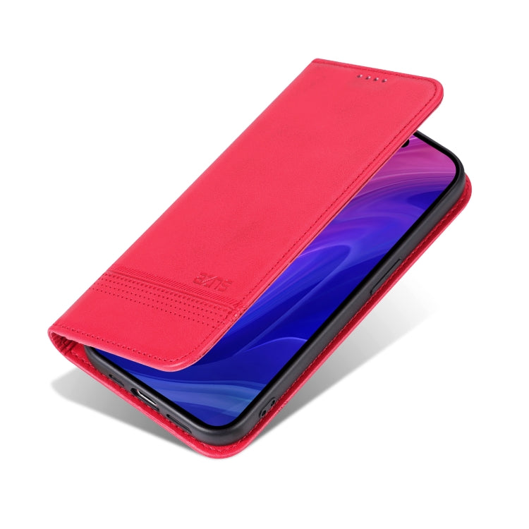 For iPhone 16 Pro AZNS Magnetic Calf Texture Flip Leather Phone Case(Red) - iPhone 16 Pro Cases by AZNS | Online Shopping UK | buy2fix