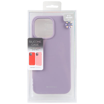 For iPhone 15 Pro Max GOOSPERY SILICONE Silky Soft TPU Phone Case(Purple) - iPhone 15 Pro Max Cases by GOOSPERY | Online Shopping UK | buy2fix