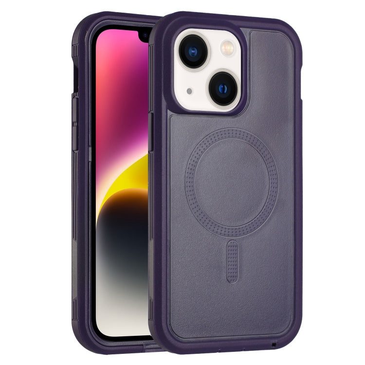 For iPhone 15 Defender Series XT MagSafe Magnetic PC + TPU Shockproof Phone Case(Dark Purple) - iPhone 15 Cases by buy2fix | Online Shopping UK | buy2fix