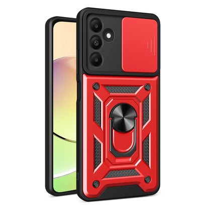 For Samsung Galaxy A15 Sliding Camera Cover Design TPU+PC Phone Case(Red) - Galaxy Phone Cases by buy2fix | Online Shopping UK | buy2fix