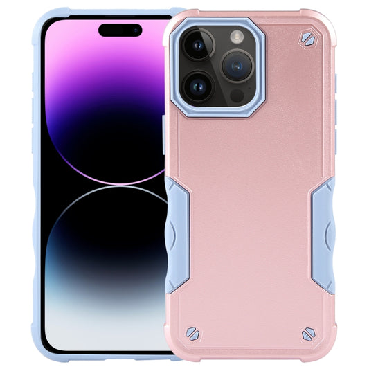 For iPhone 15 Pro Non-slip Shockproof Armor Phone Case(Rose Gold) - iPhone 15 Pro Cases by buy2fix | Online Shopping UK | buy2fix