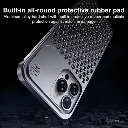 For iPhone 15 Pro Aromatherapy Aluminum Alloy Cooling Phone Case(Silver) - iPhone 15 Pro Cases by buy2fix | Online Shopping UK | buy2fix