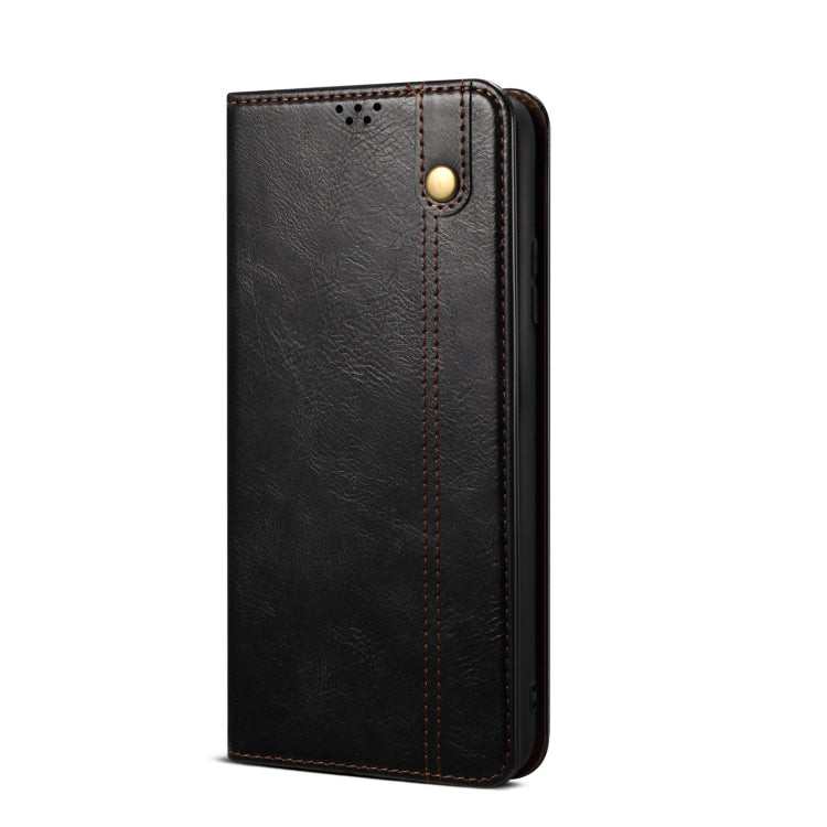 For Nothing Phone 2A Oil Wax Crazy Horse Texture Leather Phone Case(Black) - More Brand by buy2fix | Online Shopping UK | buy2fix