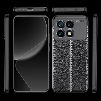 For Xiaomi Redmi K70E Litchi Texture Shockproof TPU Phone Case(Black) - K70E Cases by buy2fix | Online Shopping UK | buy2fix