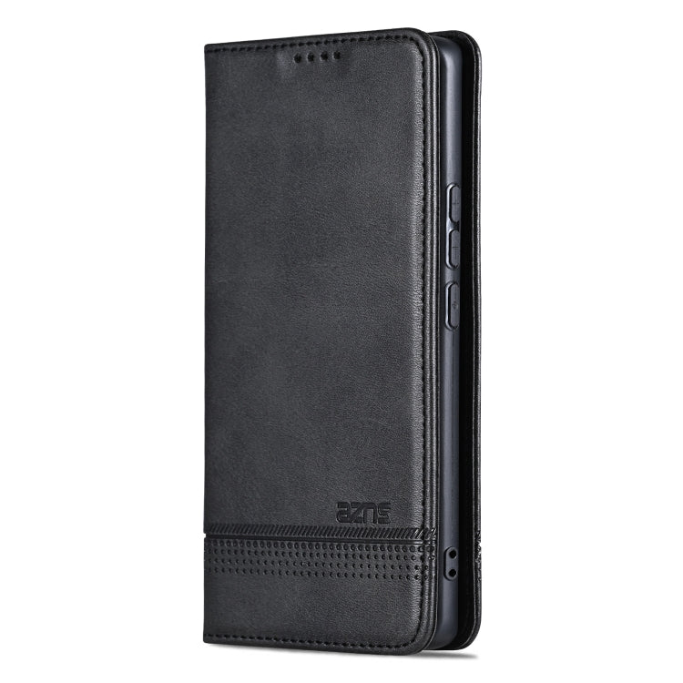 For OPPO Find X7 Ultra AZNS Magnetic Calf Texture Flip Leather Phone Case(Black) - Find X7 Ultra Cases by AZNS | Online Shopping UK | buy2fix