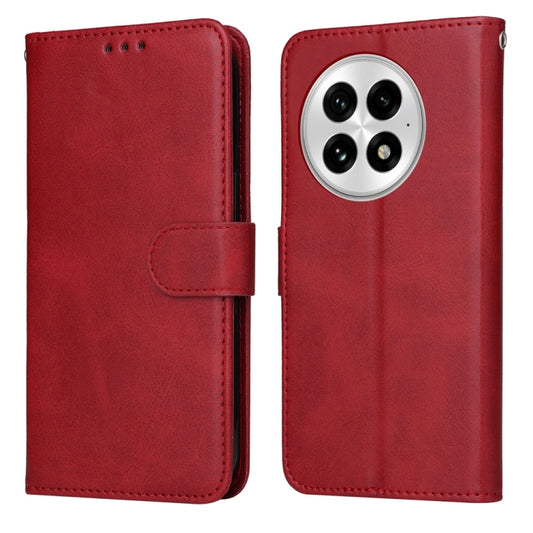 For OnePlus 13 Classic Calf Texture Flip Leather Phone Case(Red) - OnePlus Cases by buy2fix | Online Shopping UK | buy2fix