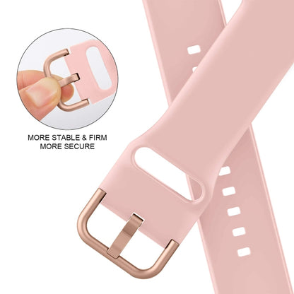 For Apple Watch SE 2022 44mm Pin Buckle Silicone Watch Band(Pink) - Watch Bands by buy2fix | Online Shopping UK | buy2fix