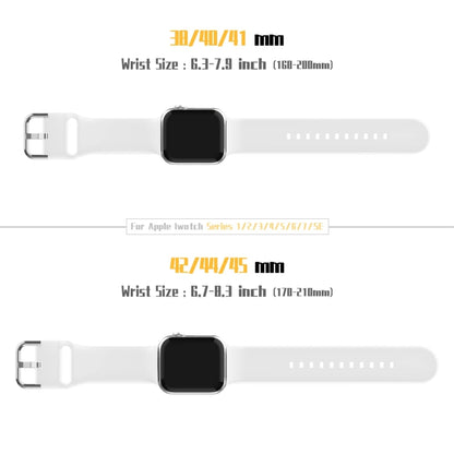 For Apple Watch Series 7 41mm Pin Buckle Silicone Watch Band(White) - Watch Bands by buy2fix | Online Shopping UK | buy2fix