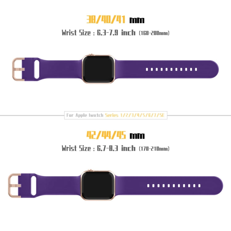 For Apple Watch Series 4 44mm Pin Buckle Silicone Watch Band(Purple) - Watch Bands by buy2fix | Online Shopping UK | buy2fix