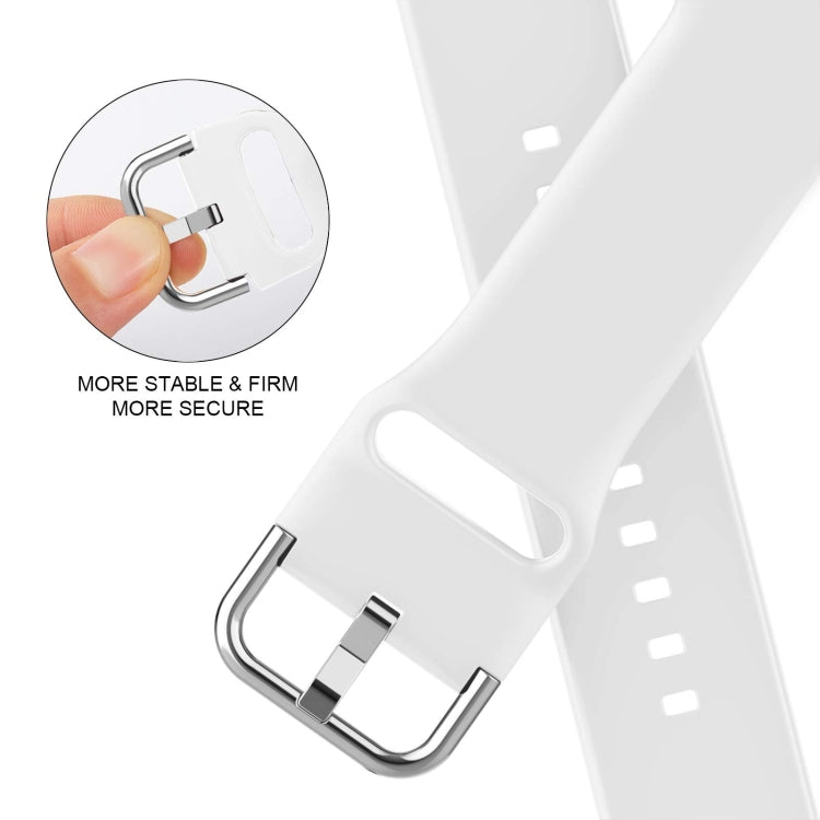 For Apple Watch Series 2 42mm Pin Buckle Silicone Watch Band(White) - Watch Bands by buy2fix | Online Shopping UK | buy2fix