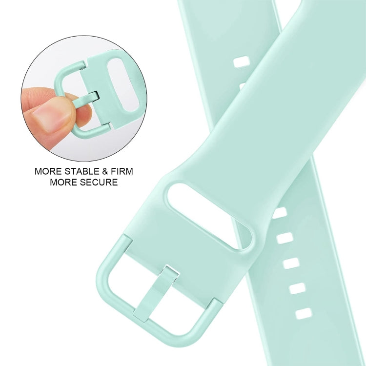 For Apple Watch SE 2023 40mm Pin Buckle Silicone Watch Band(Mint Green) - Watch Bands by buy2fix | Online Shopping UK | buy2fix