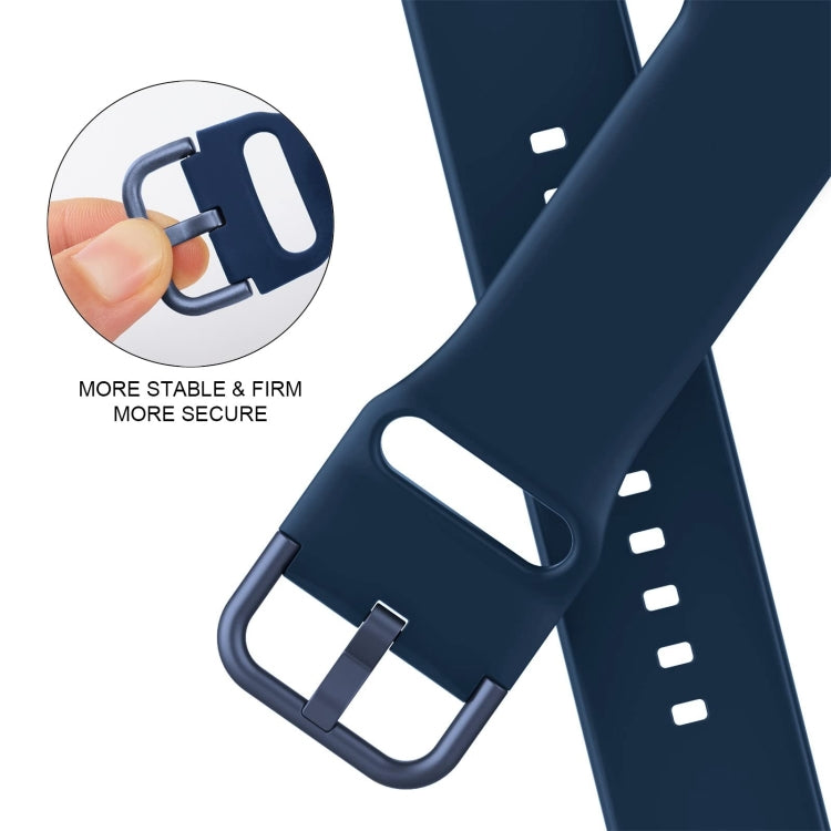 For Apple Watch SE 2023 40mm Pin Buckle Silicone Watch Band(Abyss Blue) - Watch Bands by buy2fix | Online Shopping UK | buy2fix