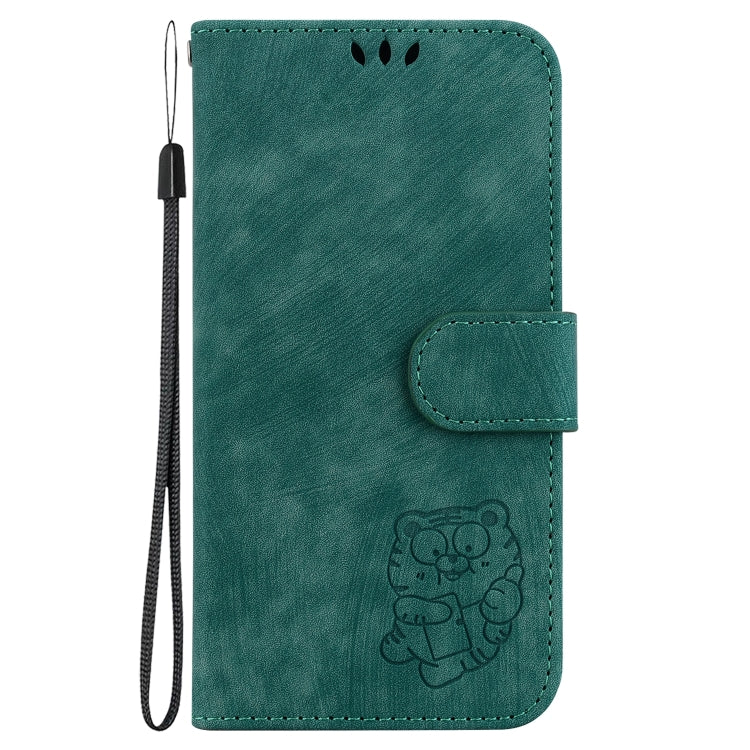 For iPhone 16 Pro Max Little Tiger Embossed Leather Phone Case(Green) - iPhone 16 Pro Max Cases by buy2fix | Online Shopping UK | buy2fix