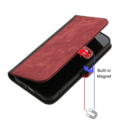 For Motorola Moto G Power 5G 2024 Side Buckle Double Fold Hand Strap Leather Phone Case(Red) - Motorola Cases by buy2fix | Online Shopping UK | buy2fix