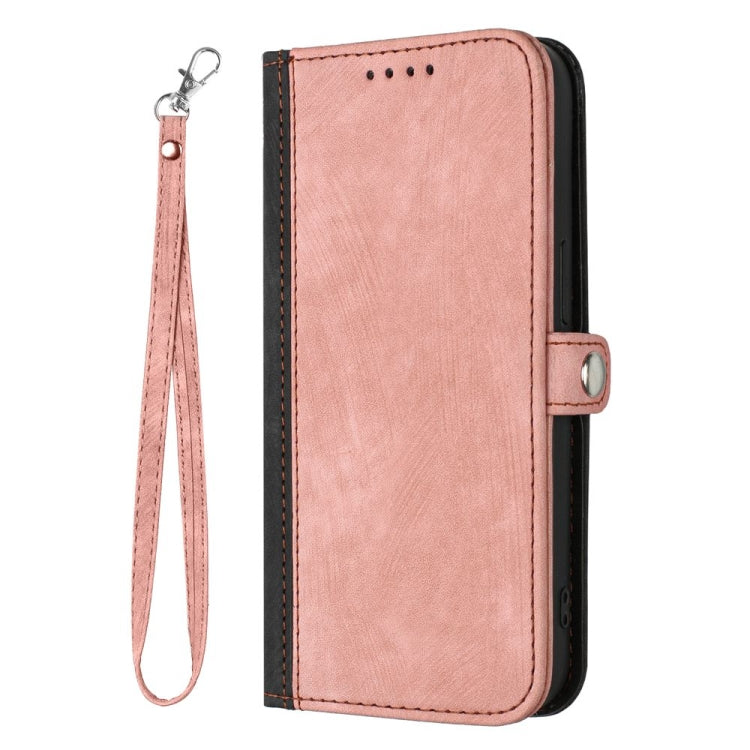 For Motorola Moto G Power 5G 2024 Side Buckle Double Fold Hand Strap Leather Phone Case(Pink) - Motorola Cases by buy2fix | Online Shopping UK | buy2fix