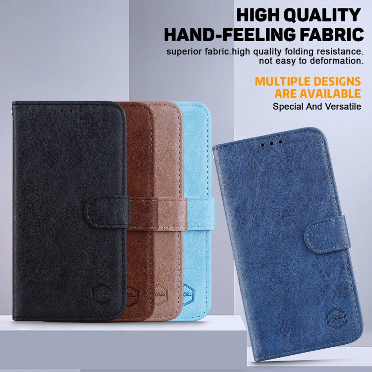 For iPhone 16 Pro Skin Feeling Oil Leather Texture PU + TPU Phone Case(Dark Blue) - iPhone 16 Pro Cases by buy2fix | Online Shopping UK | buy2fix