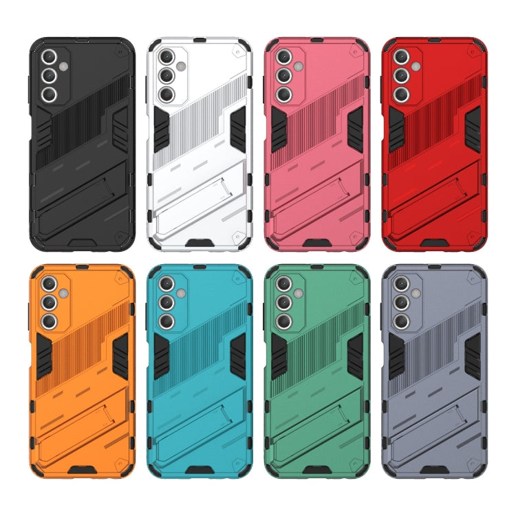 For Samsung Galaxy A25 5G Punk Armor 2 in 1 PC + TPU Shockproof Phone Case with Invisible Holder(Orange) - Galaxy Phone Cases by buy2fix | Online Shopping UK | buy2fix