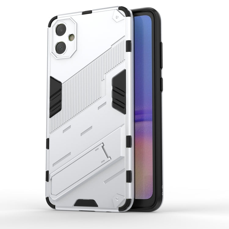 For Samsung Galaxy A05 4G Punk Armor 2 in 1 PC + TPU Shockproof Phone Case with Invisible Holder(White) - Galaxy Phone Cases by buy2fix | Online Shopping UK | buy2fix