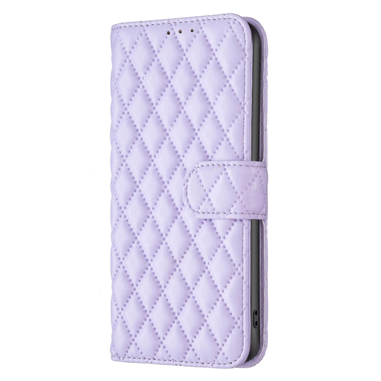 For Motorola Moto G54 5G EU Edition Diamond Lattice Wallet Flip Leather Phone Case(Purple) - Motorola Cases by buy2fix | Online Shopping UK | buy2fix