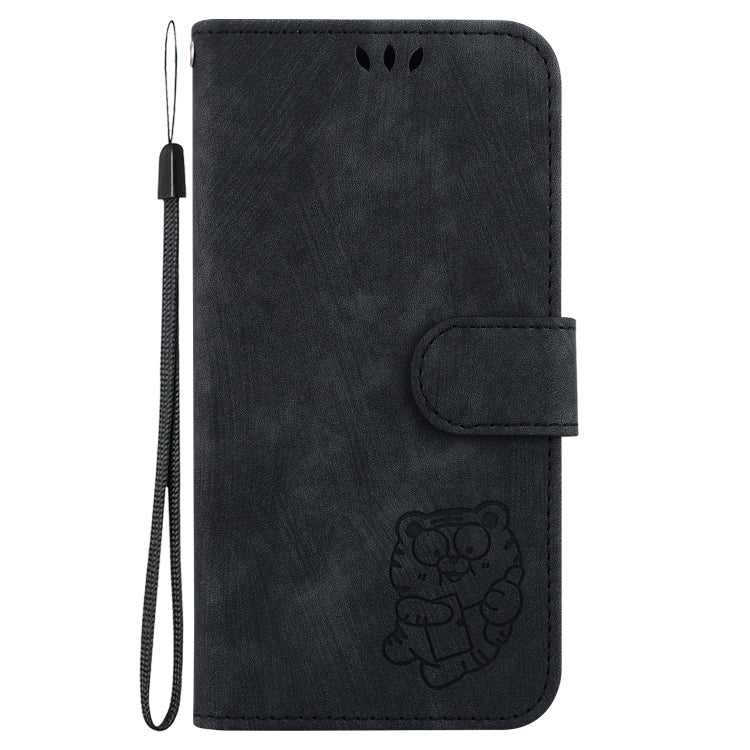 For Google Pixel 9 Little Tiger Embossed Leather Phone Case(Black) - Google Cases by buy2fix | Online Shopping UK | buy2fix